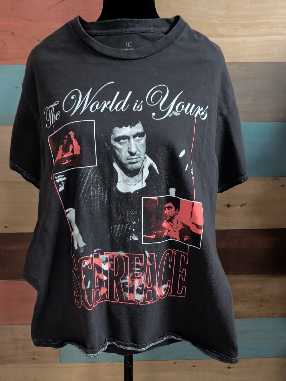 Scarface Graphic Short-Sleeve Tee - Black with Red Accents